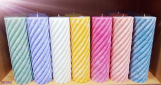 Svíčka SPIRÁLA I., výška 22 cm palmový vosk