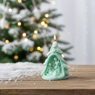 Svíčka stromeček betlém, výška 7 cm