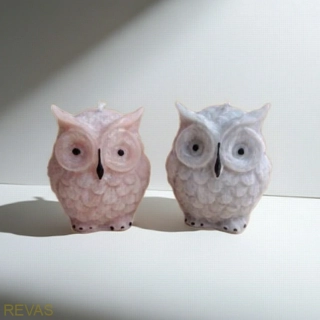 Svíčka sova malá, výška 4,5 cm palmový vosk