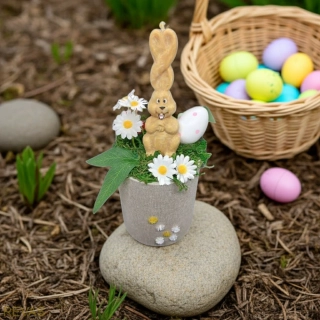 Velikonoční dekorace se svíčkou z palmového vosku