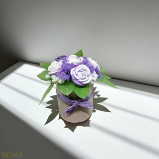 Dárková kytice ze svíček z palmového vosku - originální ručně vyráběný dárek